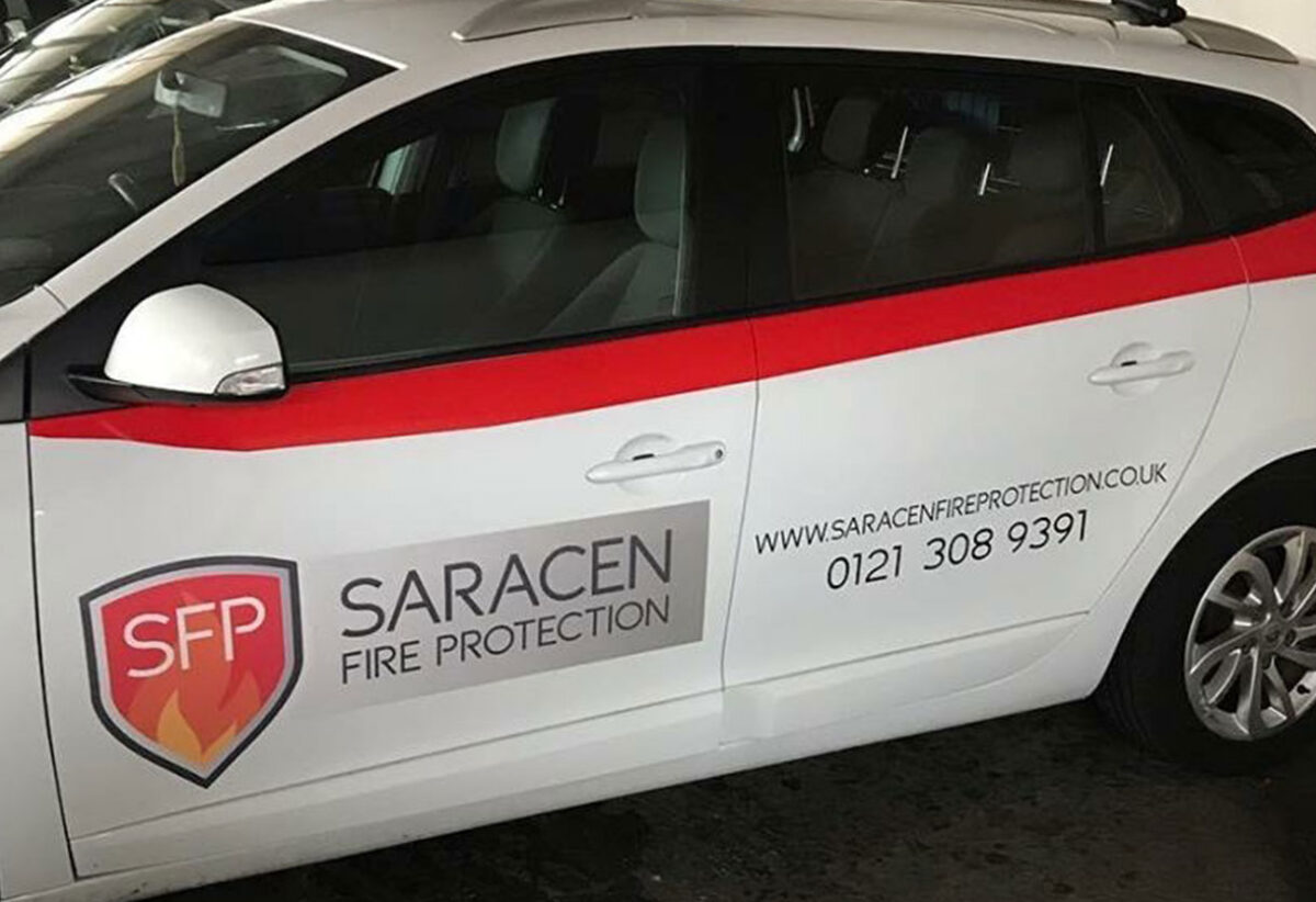 Saracen Fire Protection vehicle graphics