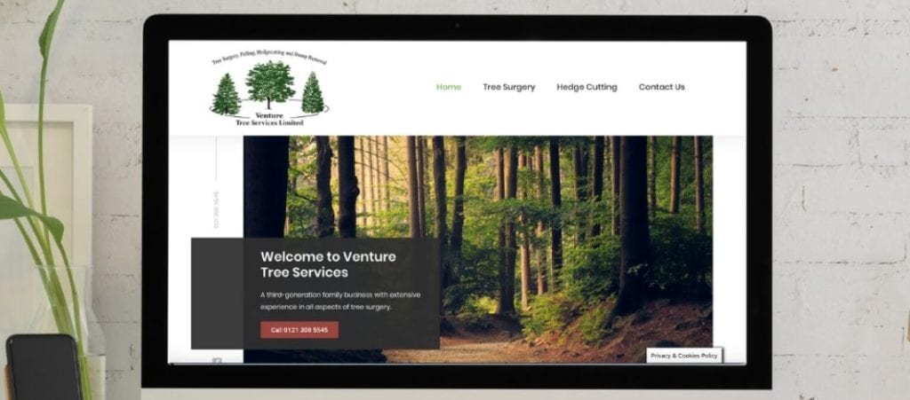 venture tree services website