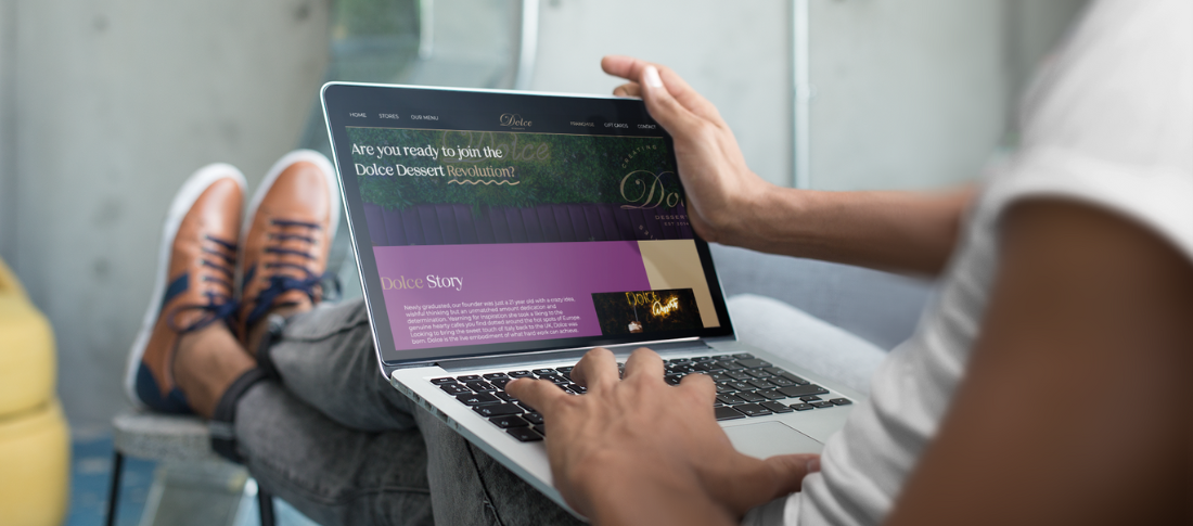 dolce desserts website marketing to accompany the FAQ how How long does a website take to build?