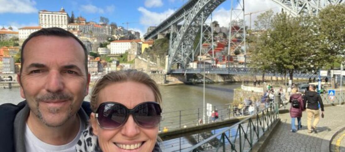 Penny and Warwick in Porto to accompany blog post about 3 stress free ways to update your website and marketing